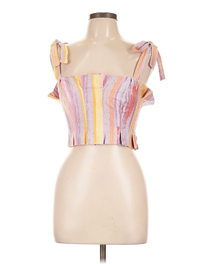 Pre-owned Amur Tube Top Pink Strapless Neckline Tops