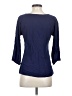 Solitaire 100% Rayon Blue 3/4 Sleeve Blouse Size S - photo 2