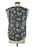 Como Black Gray Sleeveless Blouse Size S - photo 2