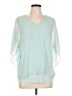 Alyx 100% Polyester Teal Blue 3/4 Sleeve Blouse Size L - photo 1