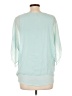 Alyx 100% Polyester Teal Blue 3/4 Sleeve Blouse Size L - photo 2