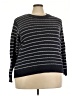 Time and Tru Stripes Black Pullover Sweater Size 22 - photo 1