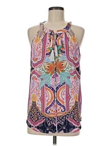 Rose + Olive Sleeveless Blouse (view 1)