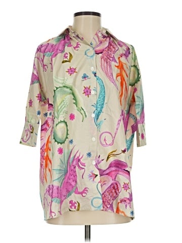 Maison Common 3/4 Sleeve Button-Down Shirt (view 1)