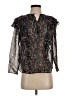 Veronica Beard 100% Silk Black 3/4 Sleeve Silk Top Size 4 - photo 1