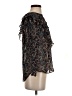 Veronica Beard 100% Silk Black 3/4 Sleeve Silk Top Size 4 - photo 4