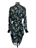 Veronica Beard 100% Silk Print Teal Cocktail Dress Size 0 - photo 2