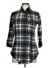 Assorted Brands 100% Polyester Plaid Gray 3/4 Sleeve Blouse Size L - photo 1