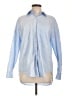 Pull&Bear Blue Long Sleeve Button-Down Shirt Size L - photo 1