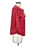 Adrienne Vittadini Polka Dots Red Long Sleeve Blouse Size S - photo 4