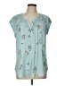 Daniel Rainn Teal Short Sleeve Blouse Size L - photo 1