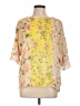 Zara Yellow 3/4 Sleeve Blouse Size L - photo 1