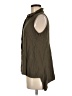 Fever 100% Rayon Brown Sleeveless Button-Down Shirt Size M - photo 5