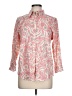 Chaps 100% Cotton Paisley Pink Long Sleeve Blouse Size L - photo 1
