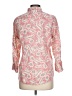 Chaps 100% Cotton Paisley Pink Long Sleeve Blouse Size L - photo 2