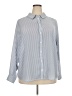 On 34th 100% Polyester Stripes Blue Long Sleeve Blouse Size 2X - photo 1