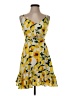 Boohoo 100% Polyester Floral Yellow Cocktail Dress Size 4 - photo 1