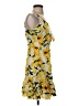 Boohoo 100% Polyester Floral Yellow Cocktail Dress Size 4 - photo 4