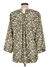 Jachs Girlfriend 100% Polyester Animal Print Green 3/4 Sleeve Blouse Size L - photo 2