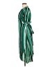 Halogen 100% Polyester Stripes Green Casual Dress Size L - photo 5