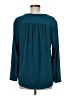 Nic + Zoe 100% Polyester Teal Long Sleeve Blouse Size M - photo 2