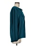 Nic + Zoe 100% Polyester Teal Long Sleeve Blouse Size M - photo 4