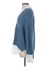 Brochu Walker Color Block Blue Wool Pullover Sweater Size S - photo 5