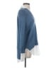 Brochu Walker Color Block Blue Wool Pullover Sweater Size S - photo 4