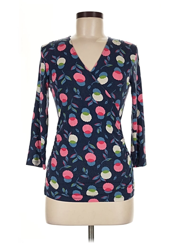 Pre-owned Boden 3/4 Sleeve T-shirt In Blue