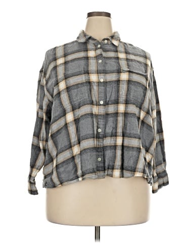 Old Navy 3/4 Sleeve Button-Down Shirt (view 1)