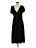 Metrostyle Solid Black Casual Dress Size M - photo 2