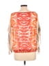 Cache 100% Polyester Orange 3/4 Sleeve Blouse Size XL - photo 2