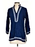Escapada 100% Rayon Blue 3/4 Sleeve Blouse Size XS - photo 1