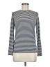 Pure Collection Stripes Silver Long Sleeve Turtleneck Size 8 - 10 - photo 1