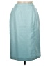 Sag Harbor 100% Polyester Solid Teal Formal Skirt Size 8 Petite - photo 1