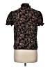 Shein Floral Black Short Sleeve Blouse Size 6 - photo 2