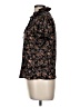 Shein Floral Black Short Sleeve Blouse Size 6 - photo 5
