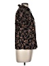 Shein Floral Black Short Sleeve Blouse Size 6 - photo 4