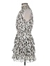 Express 100% Polyester Animal Print Silver Cocktail Dress Size M - photo 5