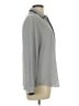 Ann Taylor LOFT 100% Polyester Houndstooth Gray Long Sleeve Blouse Size Lg Petite - photo 4