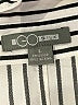 Go Silk 100% Cotton Stripes Silver Long Sleeve Blouse Size L - photo 7