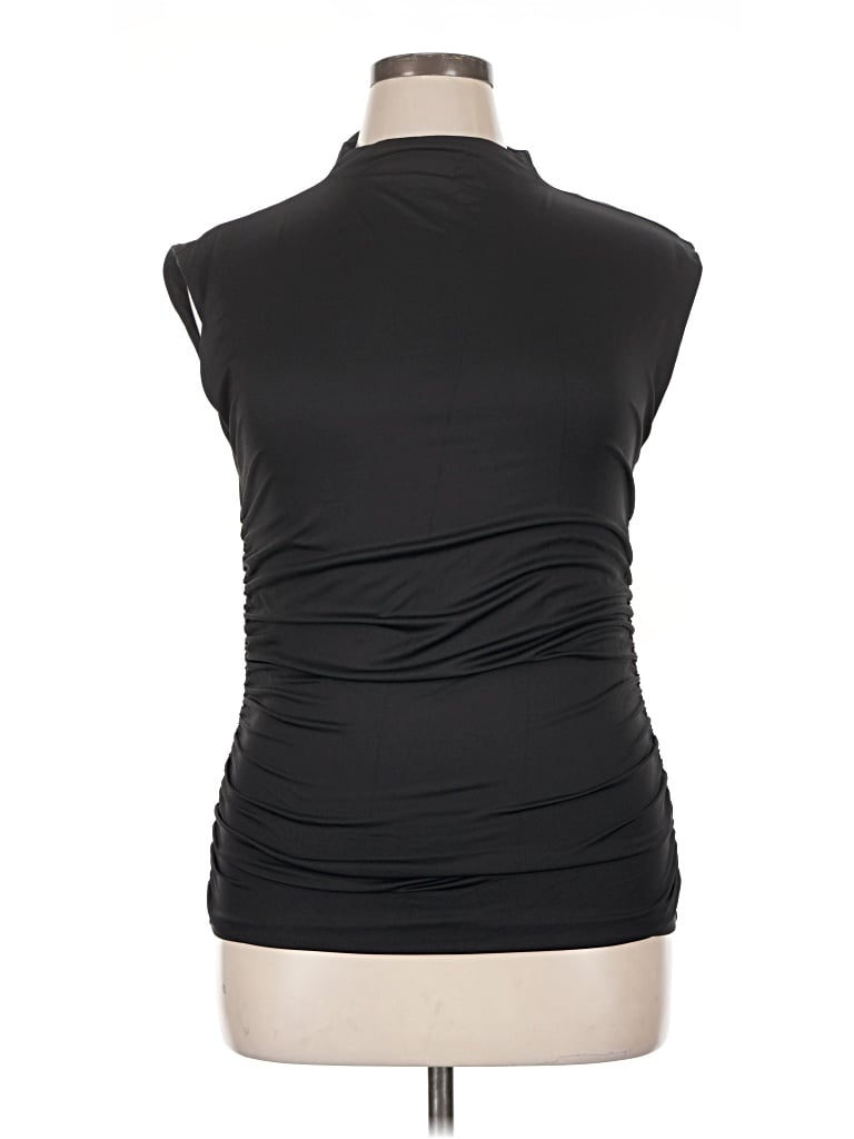 Pre-owned Loft Versa Sleeveless Top Black Turtleneck Tops
