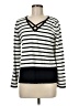 Cable & Gauge Stripes White Pullover Sweater Size M - photo 1