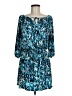 Veronica M. Print Blue Casual Dress Size M - photo 1