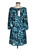 Veronica M. Print Blue Casual Dress Size M - photo 2