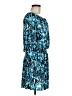 Veronica M. Print Blue Casual Dress Size M - photo 4