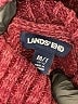 Lands' End Chevron-herringbone Burgundy Pullover Sweater Size M (tall) - photo 7