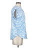 H&M Blue Short Sleeve Blouse Size S - photo 4