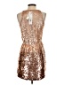 Parker 100% Polyester Metallic Brown Cocktail Dress Size XS - photo 2