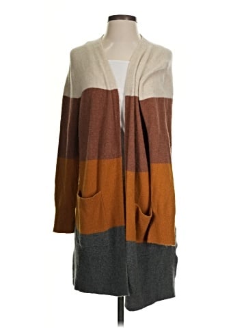 Madewell Kent Striped Cardigan Sweater in Coziest Yarn (view 1)